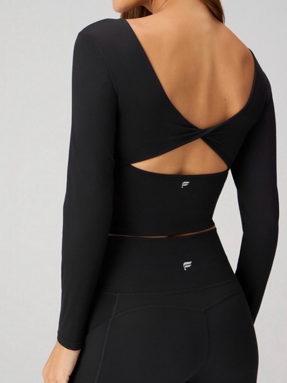 Fabletics Oasis Twist Built-In Bra Long-Sleeve Top